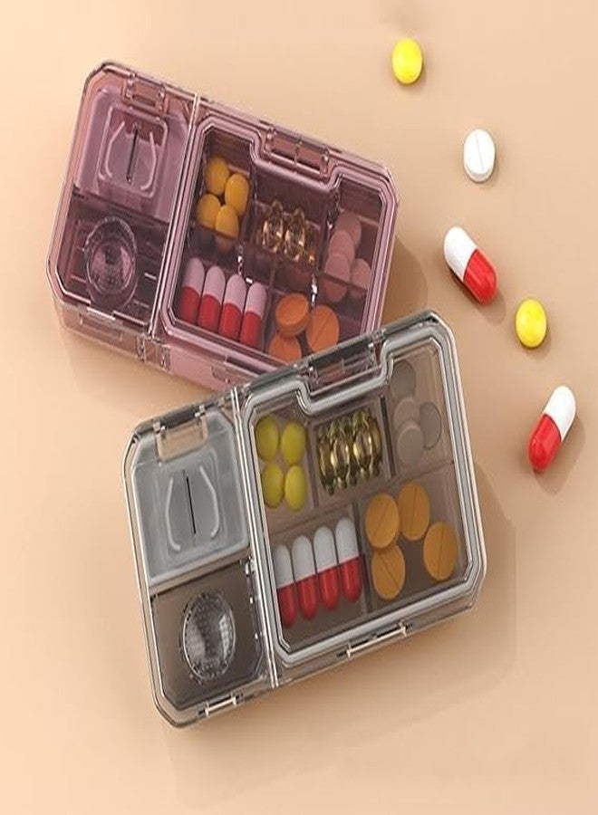 SHOPLUV Medicine Cutter with Storage Box | 3 in 1 Multifunctional Pill Tablet Cutter | Medicine Splitter Divider | Pill Crusher Cutter | Travel Pill Cutter with 5 Compartments Pill Box (1Pcs) - Image 1
